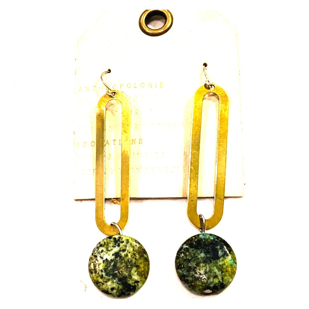Anthropologie Copper and gemstone Earrings
